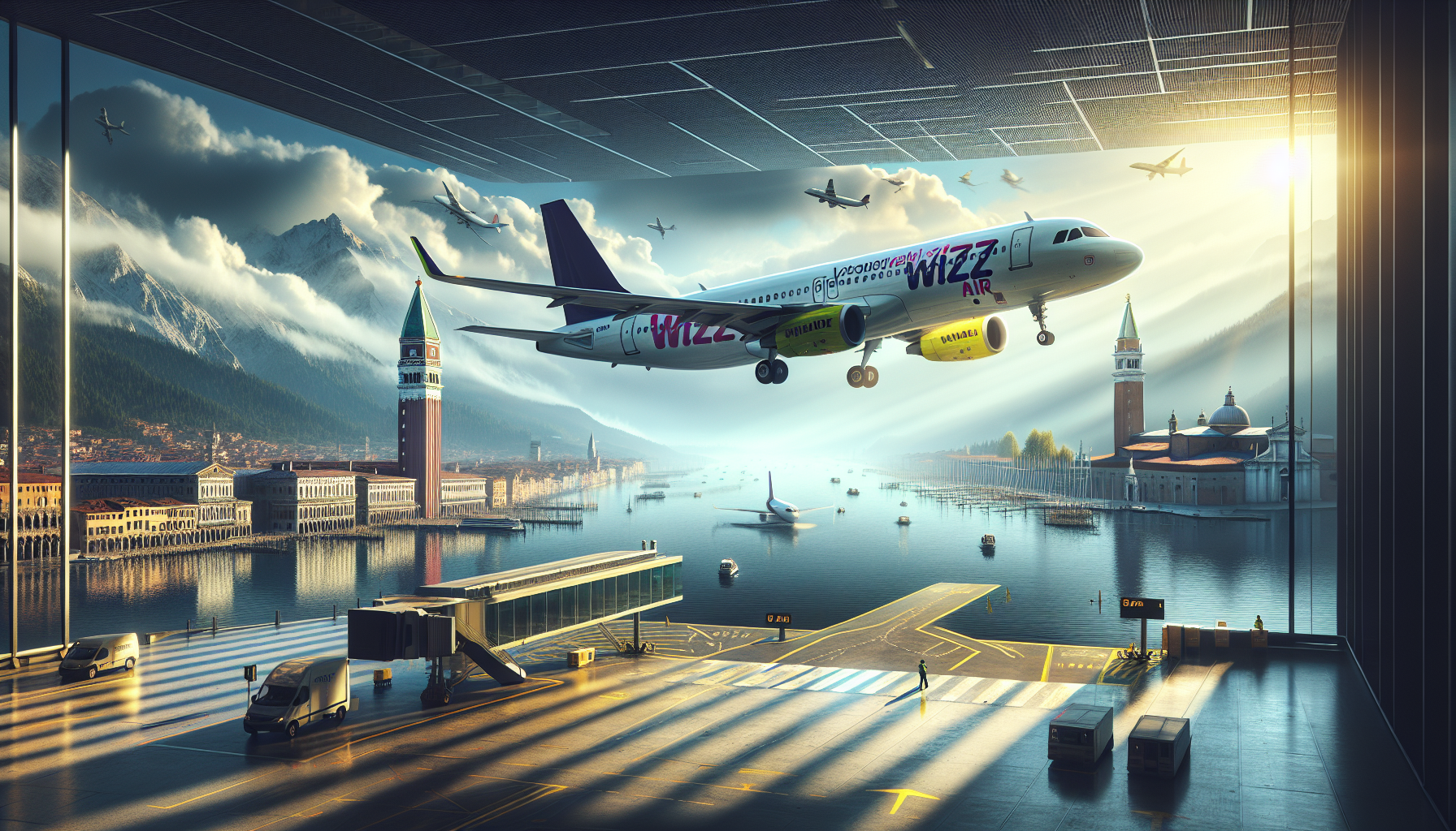 Wizz Air увеличивает количество рейсов между Кутаиси и Венецией